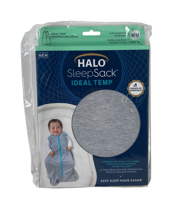Shop Halo Ideal Temp Swaddle, Grey/Aqua, Newborn at Goodbuygears