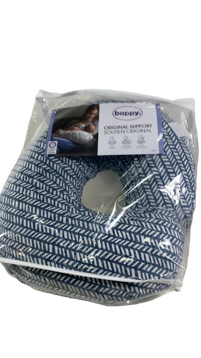 Shop Boppy Nursing and Infant Support Pillow, Blue Herringbone at Goodbuygears