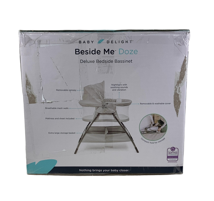 Shop Baby Delight Beside Me Doze Deluxe Bedside Bassinet Pebble Grey at Goodbuygears