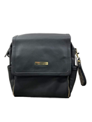 used Petunia Pickle Bottom Boxy Backpack Diaper Bag, Black Matte Leatherette