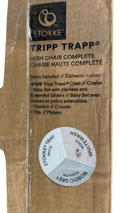 Shop Stokke Tripp Trapp Complete High Chair, Whitewash, Nordic Grey, 2 at Goodbuygears
