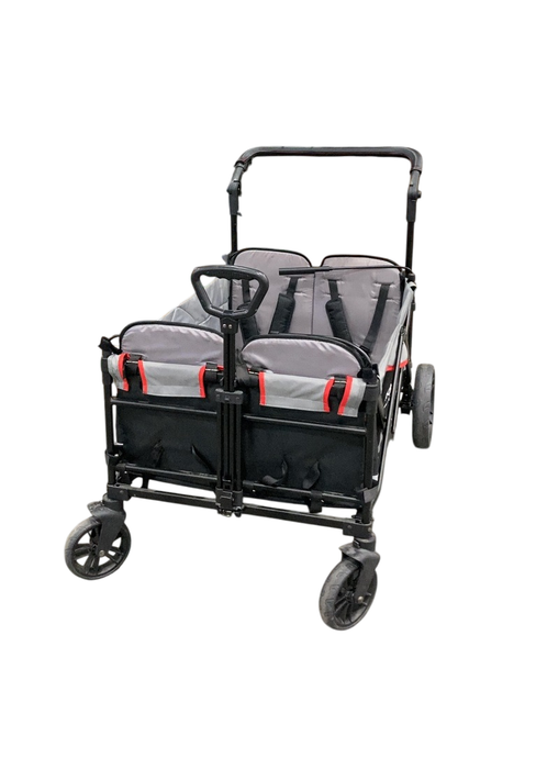 Shop Wonderfold X4 Push & Pull Quad Stroller, 2021, Black/Red/Grey at Goodbuygears