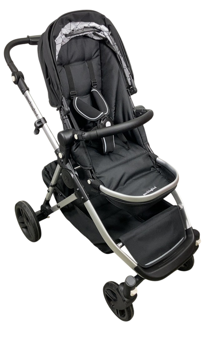 Shop Mockingbird Single to Double 2.0 Stroller, Black, Windowpane, Silver With Black Leather, 2025 at Goodbuygears