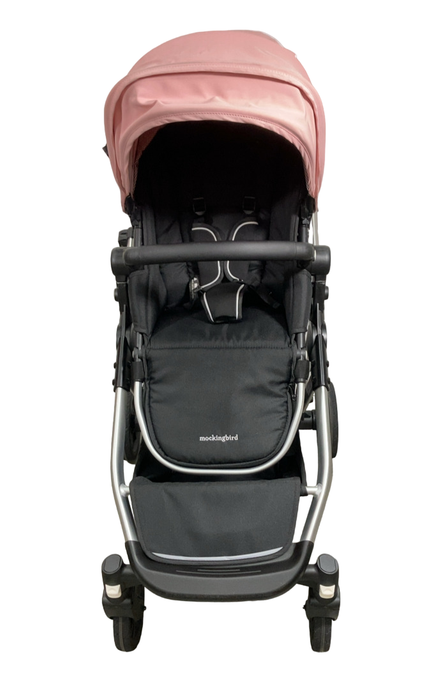 Shop Mockingbird Single 2.0 Stroller, 2024, Silver with Black Leather, Watercolor Drops, Bloom at Goodbuygears