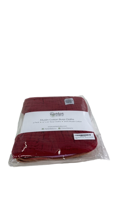 Shop Parker Baby Co. Muslin Cotton Burp Cloths, 4 Pack, Rose at Goodbuygears