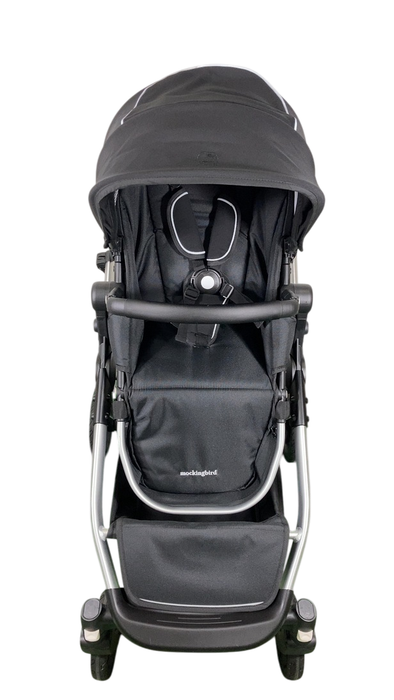 Shop Mockingbird Single to Double 2.0 Stroller, Black, Watercolor Drops, Silver With Black Leather, 2025 at Goodbuygears