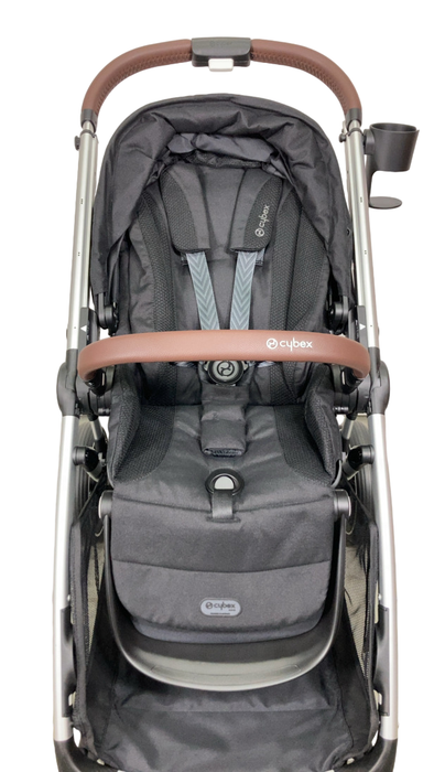 Shop Cybex Gazelle S Modular Stroller, 2024, Moon Black, Silver Frame at Goodbuygears