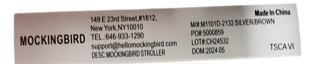 Shop Mockingbird Single 2.0 Stroller, 2024, Sky, Watercolor Drops, Silver With Penny Leather at Goodbuygears
