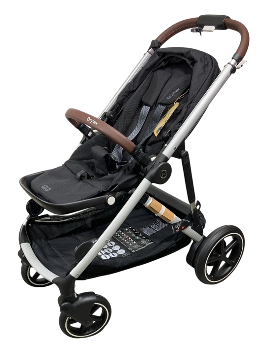 Shop Cybex e-Gazelle S Stroller, 2024, Moon Black, Silver at Goodbuygears