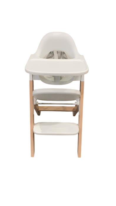 Shop Mockingbird High Chair, 2.0, Natural Beech, White at Goodbuygears