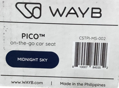 Shop WAYB Pico Portable Car Seat, 2024, Midnight Sky at Goodbuygears