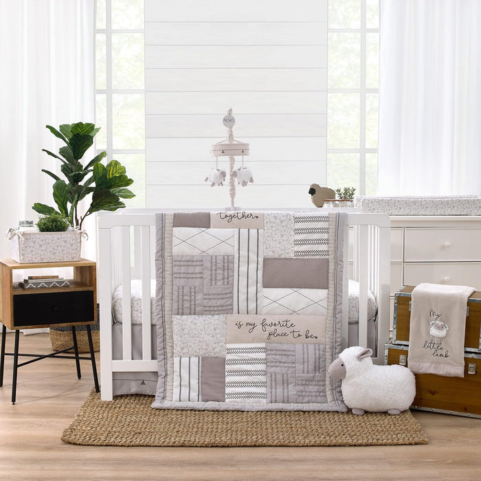 Nojo 4 Piece Crib Bedding Set, Together is Better