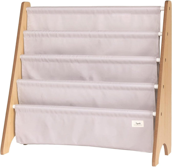 3 Sprouts Book Rack, Gray