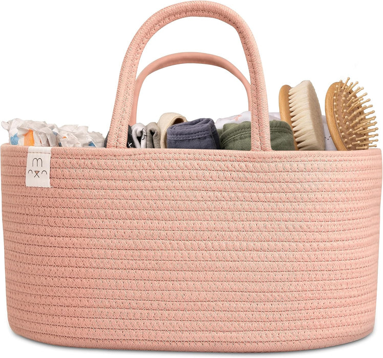 Natemia Diaper Caddy Organizer, Misty Rose