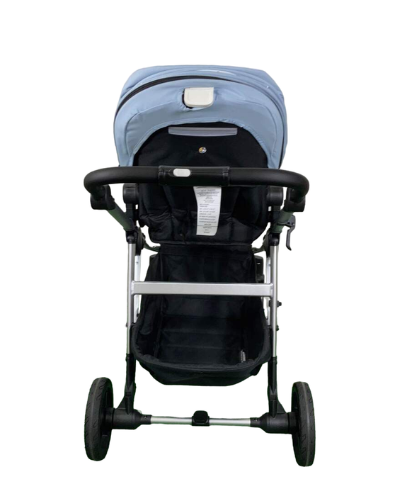 Shop Mockingbird Single to Double 2.0 Stroller, 2024, Silver with Black Leather, Windowpane, Sky at Goodbuygears