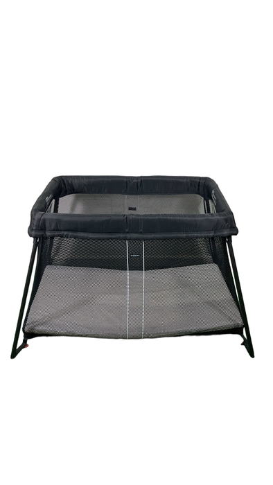 Shop BabyBjorn Travel Crib Light Bundle with Fitted Sheet, Black at Goodbuygears