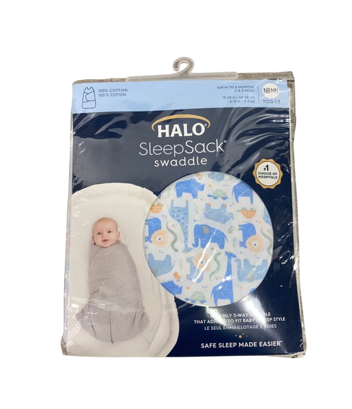 Shop Halo SleepSack Swaddle, Blue Safari Animals, Newborn at Goodbuygears