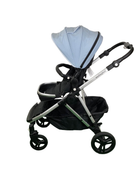 Shop Mockingbird Single to Double 2.0 Stroller, 2024, Silver with Black Leather, Windowpane, Sky at Goodbuygears