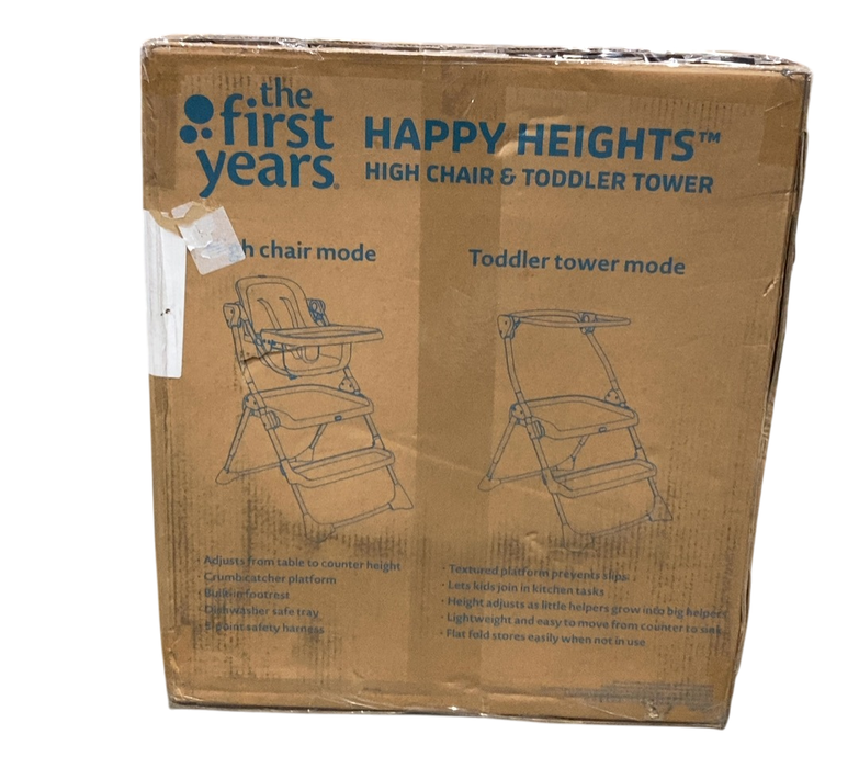 Shop The First Years Happy Heights High Chair & Toddler Tower, Grey at Goodbuygears