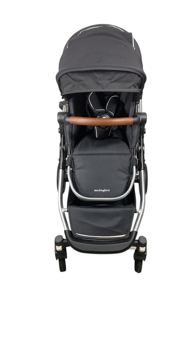 Shop Mockingbird Single to Double 2.0 Stroller, 2024, Black, Silver With Penny Leather, Windowpane at Goodbuygears