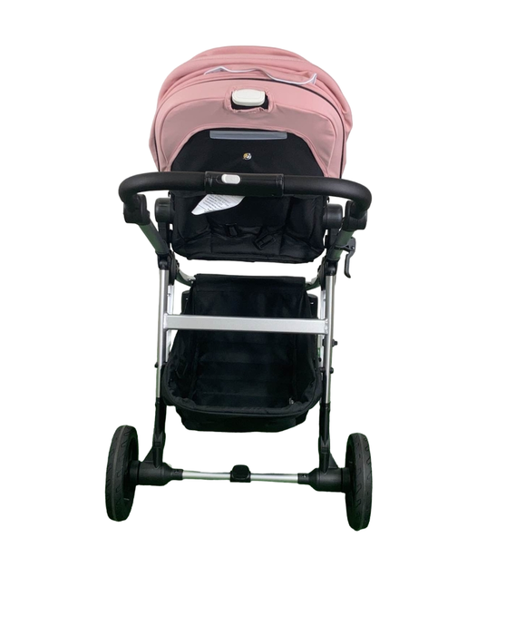Shop Mockingbird Single to Double 2.0 Stroller, 2024, Silver with Black Leather, Watercolor Drops, Bloom at Goodbuygears