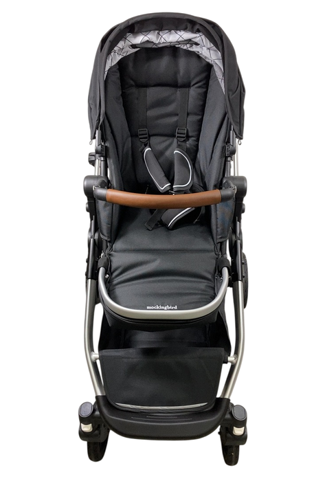 Shop Mockingbird Single to Double 2.0 Stroller, 2025, Black, Silver With Penny Leather, Windowpane at Goodbuygears