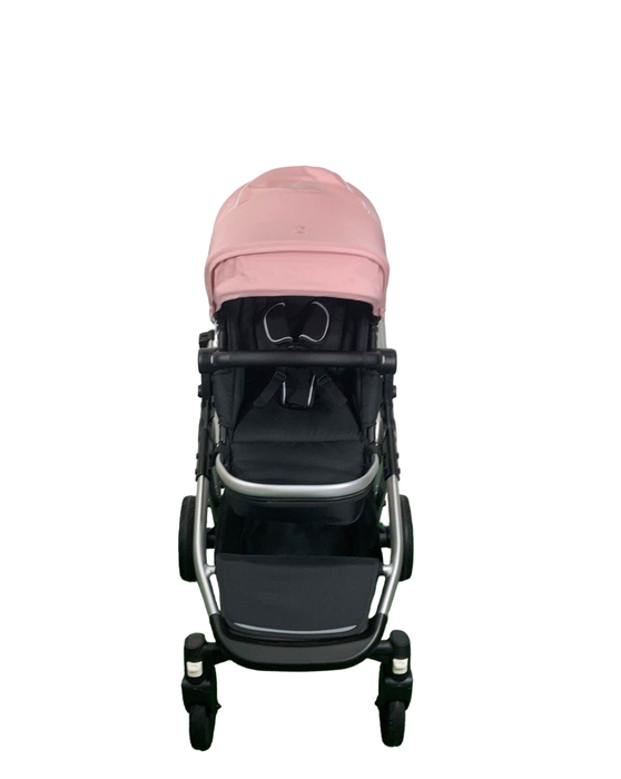 Shop Mockingbird Single to Double 2.0 Stroller, 2024, Silver with Black Leather, Watercolor Drops, Bloom at Goodbuygears