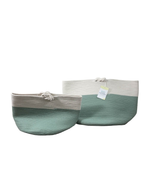 used Sprucely Nesting Rope Baskets Set Of 2, Sage