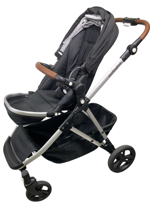 Shop Mockingbird Single 2.0 Stroller, 2024, Black, Silver With Penny Leather, Watercolor Drops at Goodbuygears
