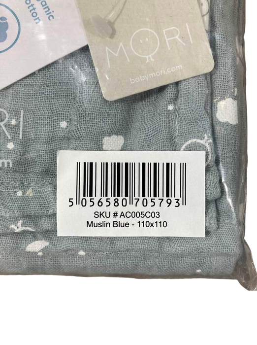 Shop MORI Organic Baby Blanket, Blue at Goodbuygears