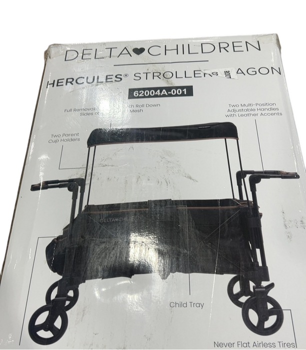 Shop Delta Children Hercules Stroller Wagon for 2 Kids, Black at Goodbuygears