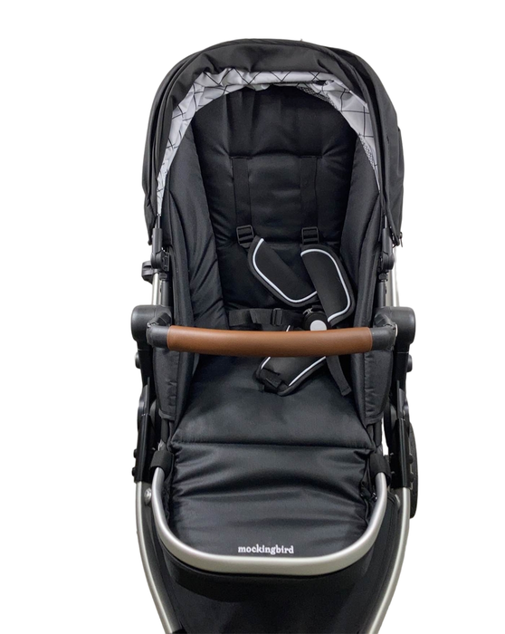 Shop Mockingbird Single 2.0 Stroller, 2025, Black, Silver With Penny Leather, Windowpane at Goodbuygears