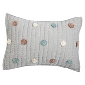 Shop Crane Baby Pom Pom Quilted Pillow Cover, Gray at Goodbuygears