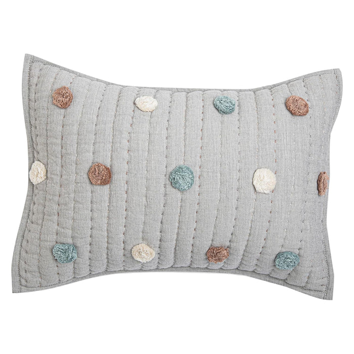 Shop Crane Baby Pom Pom Quilted Pillow Cover, Gray at Goodbuygears