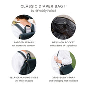 Shop Freshly Picked Classic Diaper Bag II, Ebony at Goodbuygears