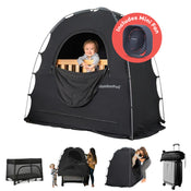Shop SlumberPod 3.0 Sleep Canopy with Fan, Black with Gray Accents at Goodbuygears