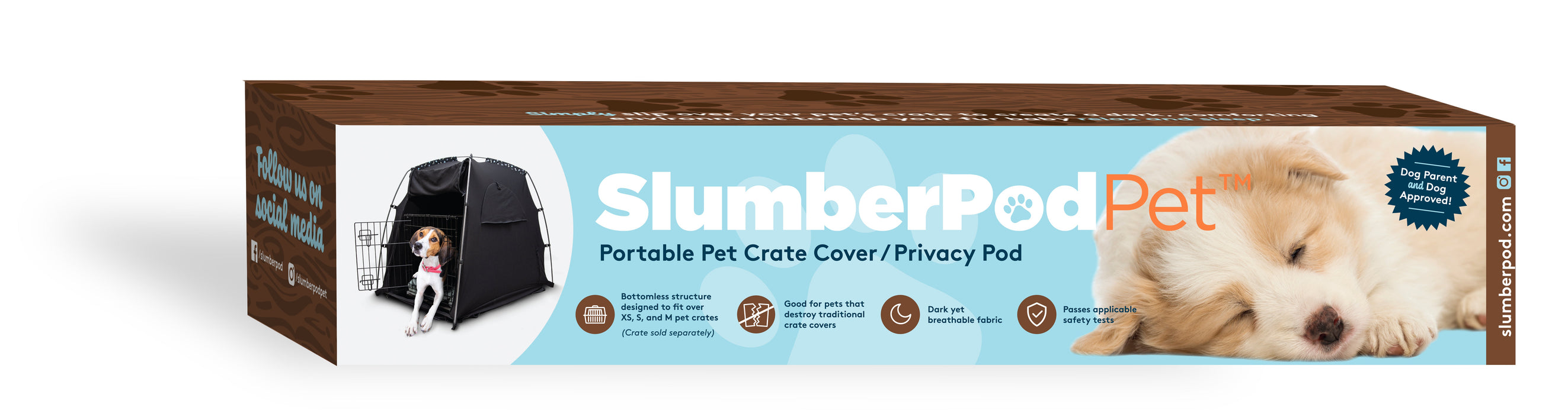 Shop SlumberPod Pet Crate Cover, Black at Goodbuygears