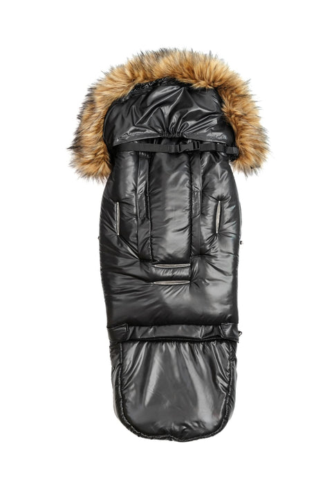 Shop Organic Premium Beige Wool Adjustable Footmuff, Pastel Black at Goodbuygears