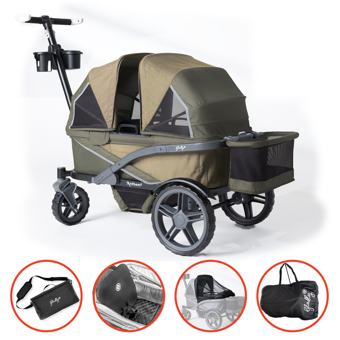 Shop Gladly Family The Adventure Bundle: Anthem Deluxe All-Terrain Stroller Wagon at Goodbuygears