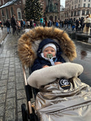 Shop Cover Baby Organic Premium Beige Wool Adjustable Footmuff, Pastel Gold at Goodbuygears