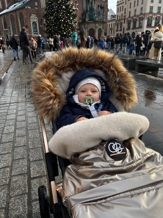 Shop Cover Baby Organic Premium Beige Wool Adjustable Footmuff, Pastel Gold at Goodbuygears