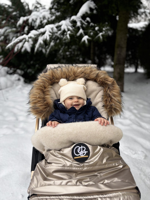 Shop Cover Baby Organic Premium Beige Wool Adjustable Footmuff, Pastel Gold at Goodbuygears