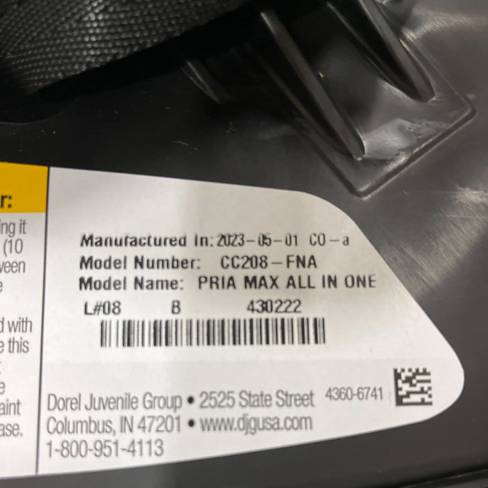 Shop Maxi-Cosi Pria Max All-in-One Convertible Car Seat, 2023, Essential Black at Goodbuygears