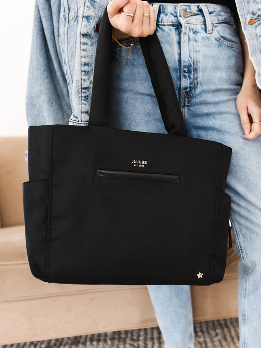JuJuBe Utility-Strap Tote Diaper Bag, Black
