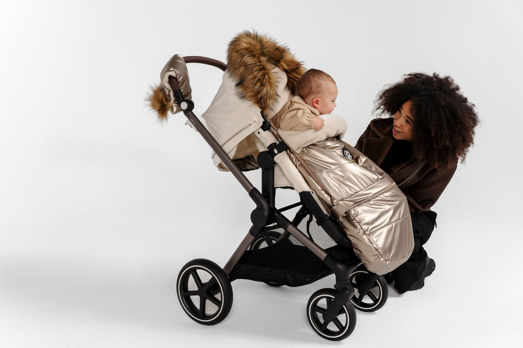 Shop Cover Baby Organic Premium Beige Wool Adjustable Footmuff, Pastel Gold at Goodbuygears
