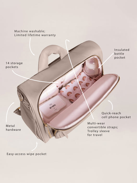 Shop JuJuBe Satchel Diaper Bag, Taupe at Goodbuygears