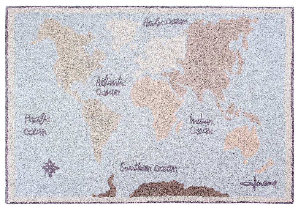 Lorena Canals Washable Rug, Vintage map