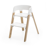 Shop Stokke Steps Chair, White / Natural at Goodbuygears