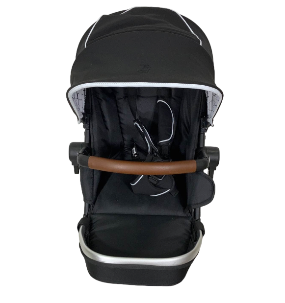 Shop Mockingbird 2nd Seat Kit with Extendable Canopy, 2021, Black, Windowpane, Silver with Penny Leather at Goodbuygears