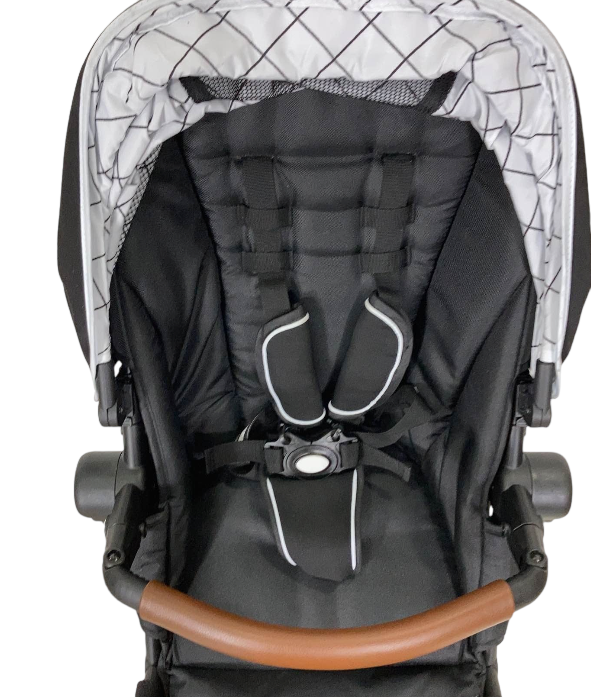 Shop Mockingbird 2nd Seat Kit with Extendable Canopy, 2021, Black, Windowpane, Silver with Penny Leather at Goodbuygears